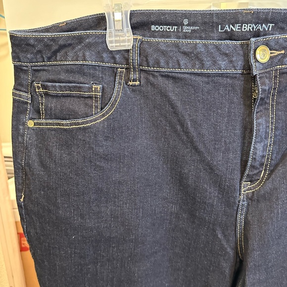 Lane Bryant Genius Fit Jeans Women Denim Jeans 24 Regular Dark Blue Denim - Picture 3 of 11